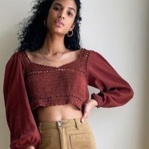 Free People Cynthia Crochet Top